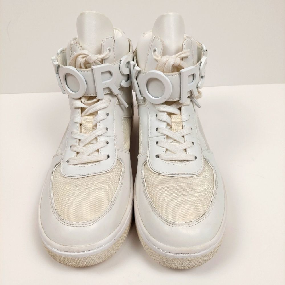 MICHAEL KORS WHITE LEATHER HIGH TOPS SIZE 7.5